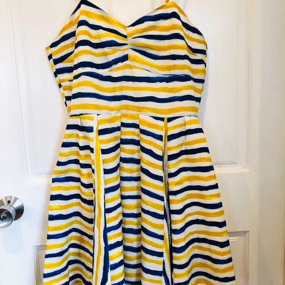 Blue and yellow striped summer dress by Jack - Picture 4 of 7